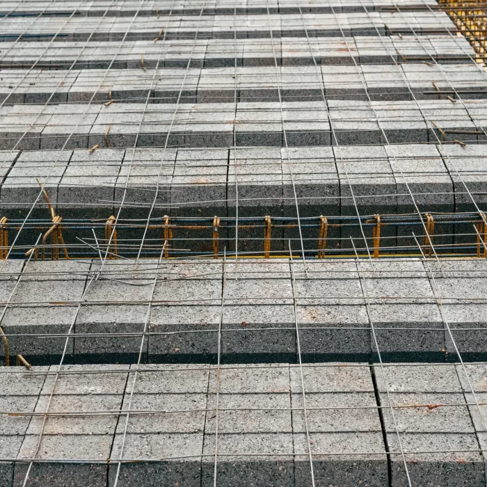 An image of a slack to make the foundation of a house.